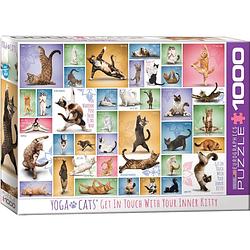 Foto van Eurographics puzzel yoga cats - 1000 stukjes
