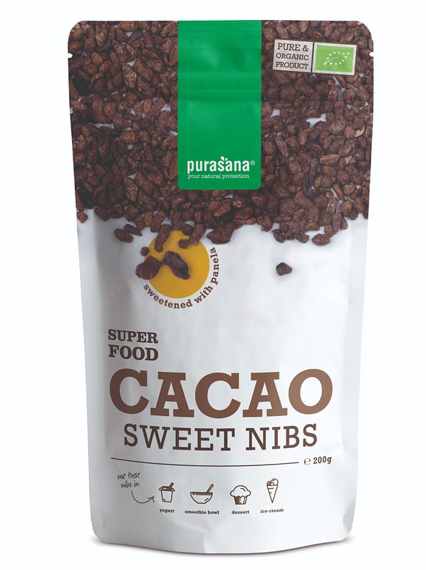 Foto van Purasana cacao sweet nibs