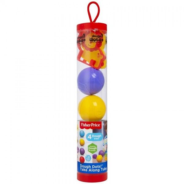 Foto van Fisher price dough 4 ballen in koker met vormen