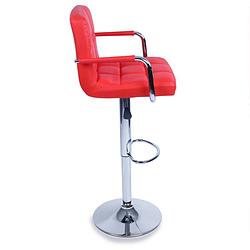 Foto van Tresko-barkruk set van 2-rood- bar stoel- aanrecht kruk- keukenkruk- lounge stoel