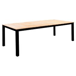 Foto van Yoi diningtafel arashi teak-black 220 x 100 cm