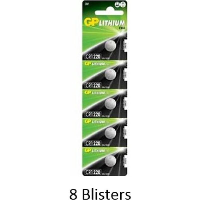 Foto van 40 stuks (8 blisters a 5 stuks) gp lithium cr1220 3v