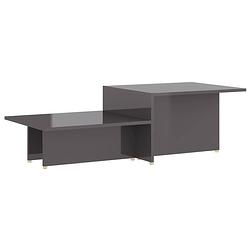 Foto van The living store salontafel - bewerkt hout - 111.5 x 50 x 33 cm