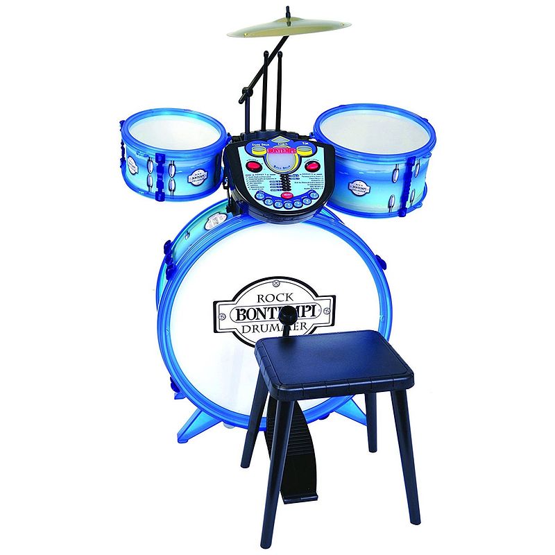 Foto van Bontempi drumset met virtuele leraar - 4-delig - wit