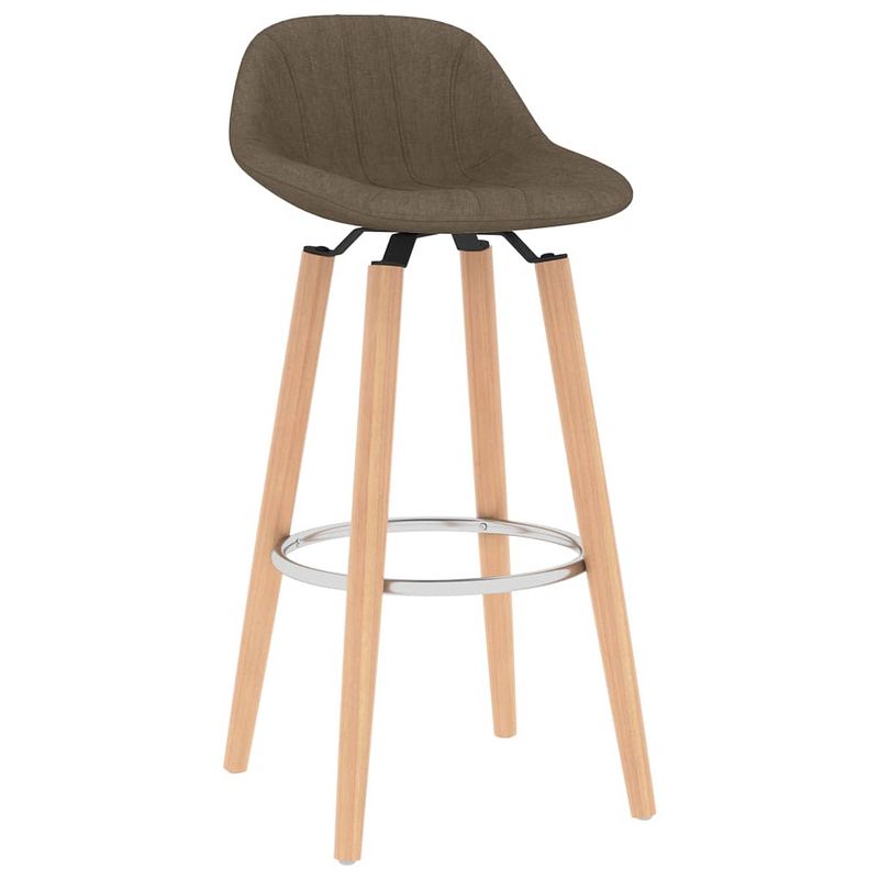 Foto van The living store barstoelen - naam - barstoelen - 45 x 44 x 86 cm - bruin