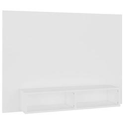 Foto van The living store tv-wandmeubel - hifi-kast - 120 x 23.5 x 90 cm - wit - spaanplaat