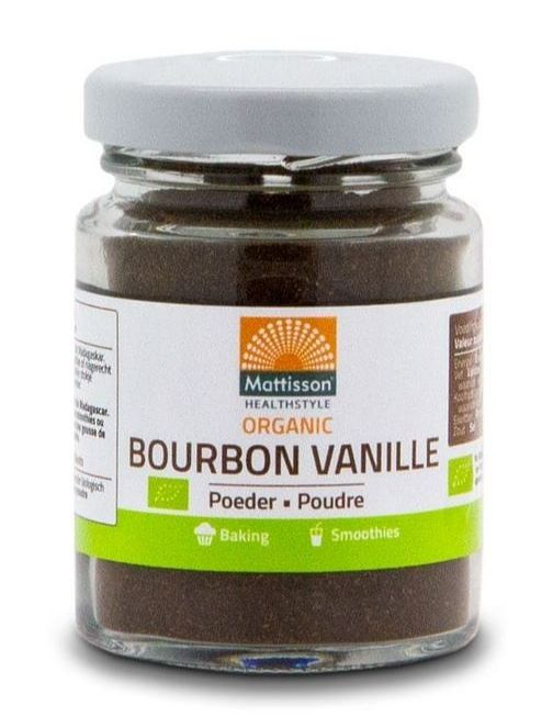 Foto van Mattisson healthstyle organic bourbon vanille poeder