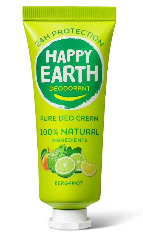 Foto van Happy earth pure deo cream bergamot