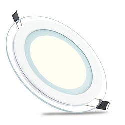 Foto van Led downlight slim - inbouw rond 6w - natuurlijk wit 4200k - mat wit glas - ø96mm