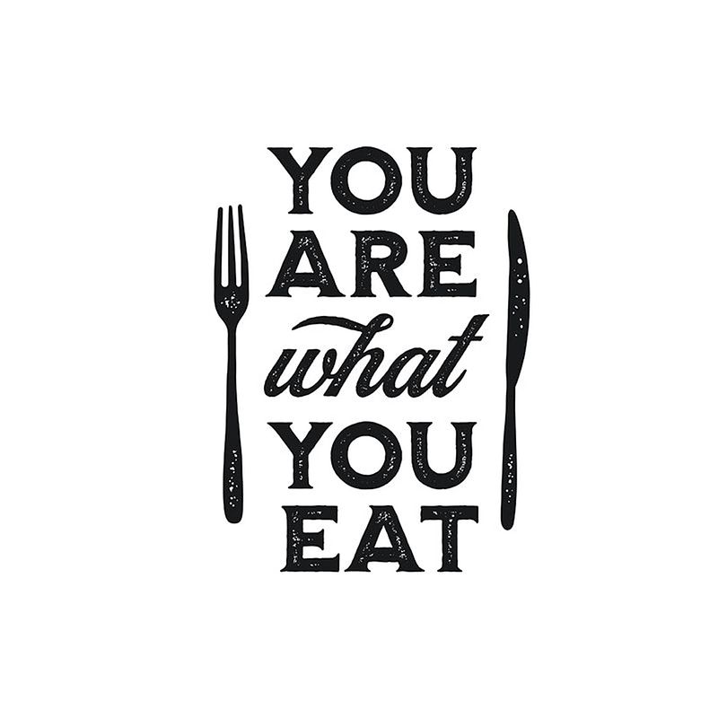 Foto van Inductiebeschermer - you are what you eat - 30x52 cm