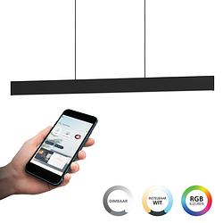 Foto van Eglo connect.z andreas-z hanglamp - 117 cm - zwart/wit - instelbaar rgb & wit licht - dimbaar - zigbee