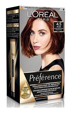 Foto van L'soréal paris preference 4.5 milan - mahonie middenbruin