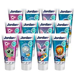 Foto van Jordan kids - tandpasta 0/5 jaar - milde fruitsmaak - 3x50ml - voordeelverpakking
