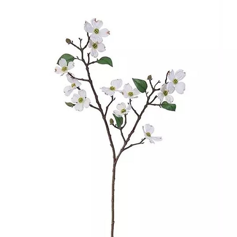 Foto van Buitengewoon de boet - dogwood tak cream 87 cm kunstplant