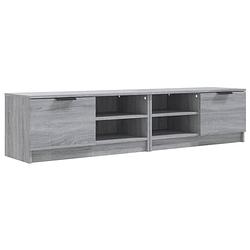 Foto van The living store tv-meubel - stereokast - 80 x 35 x 36.5 cm - grijs sonoma eiken