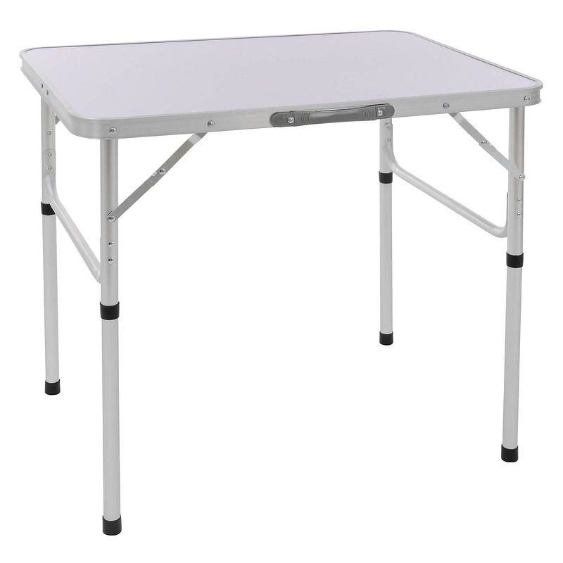 Foto van Campingtafel opvouwbaar 75x55x68 cm zilver/wit aluminium ml-design