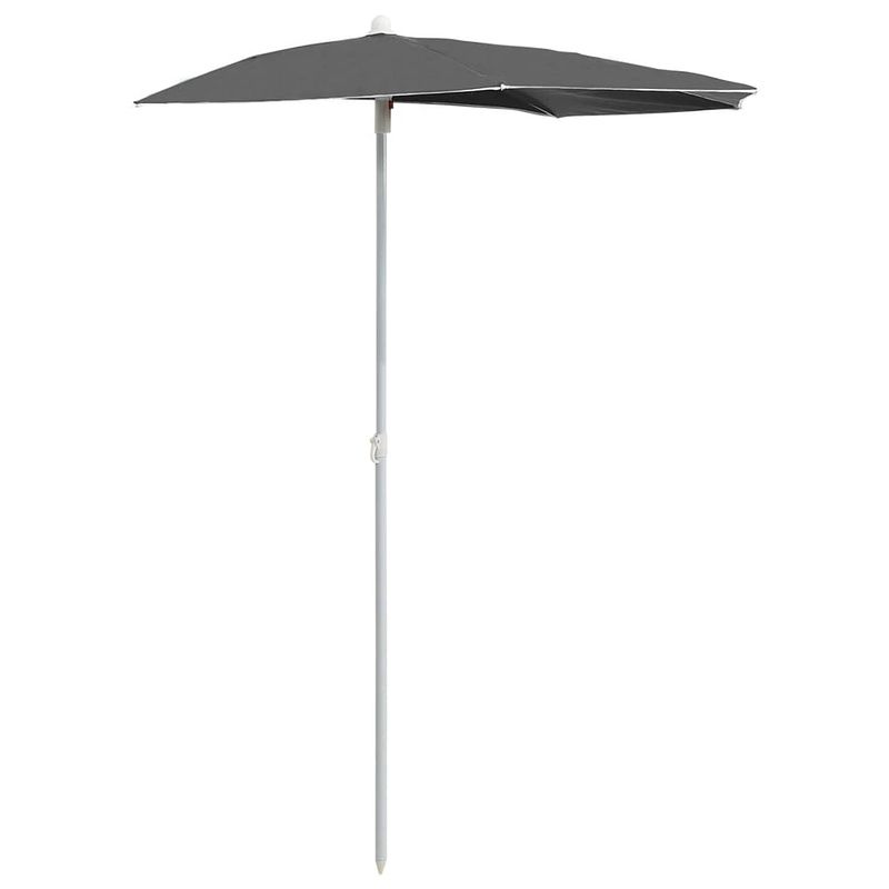 Foto van The living store tuinparasol - halfrond - 180x90x195 cm - antraciet - 100% polyester