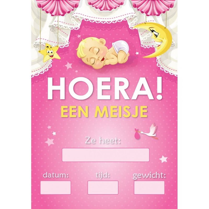 Foto van Mega poster hoera een meisje! - feestposters