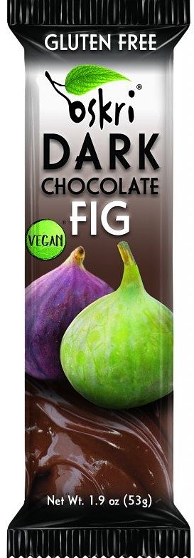 Foto van Oskri reep dark chocolate fig