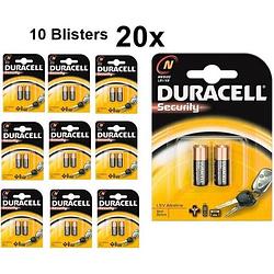 Foto van 20 stuks (10 blisters a 2st) - duracell lr1 / n / e90 / 910a 1,5 v alkaline batterij (duo pack)