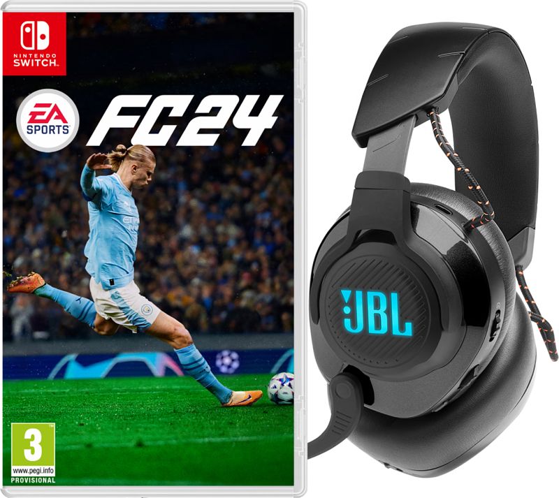 Foto van Jbl quantum 610 + ea sports fc 24 nintendo switch