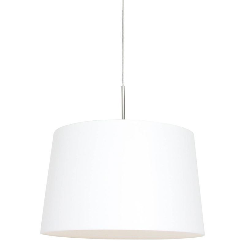 Foto van Steinhauer hanglamp sparkled light 9566 staal kap effen wit