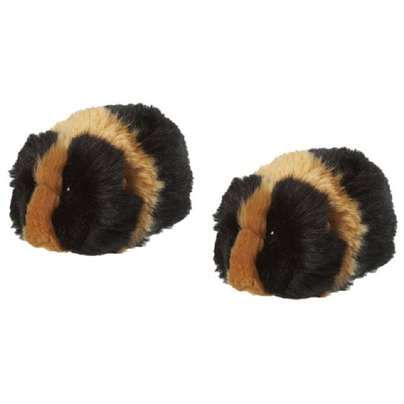 Foto van Nature planet 2x stuks pluche knuffel cavia 13 cm zwart/bruin - knuffel huisdieren