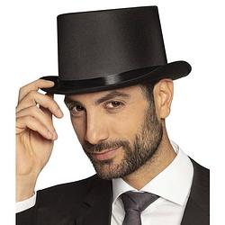 Foto van Zwarte hoge hoeden voor volwassenen 57 cm - verkleedhoofddeksels