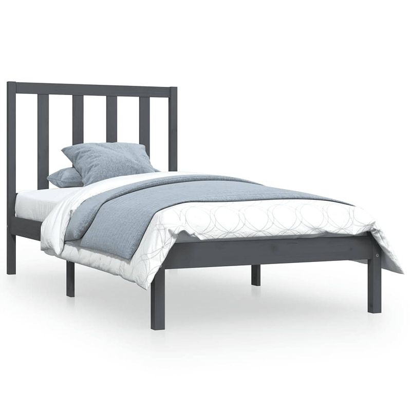 Foto van The living store houten bedframe - niet vermeld - bed - afmeting- 195.5x95.5x100 cm - ken- massief grenenhout - kleur-