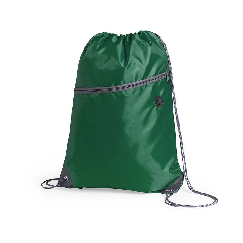 Foto van Sport gymtas/rugtas/draagtas groen met rijgkoord 34 x 44 cm van polyester - gymtasje - zwemtasje