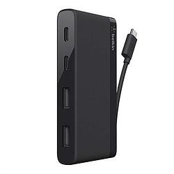 Foto van Belkin usb-c 4-port mini hub usb hub zwart