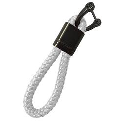 Foto van Basey sleutelhanger touw koord sleutelhanger - touw sleutelhanger wit