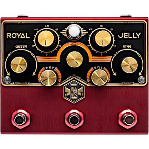 Foto van Beetronics royal jelly black cherry od fuzz blender limited edition effectpedaal