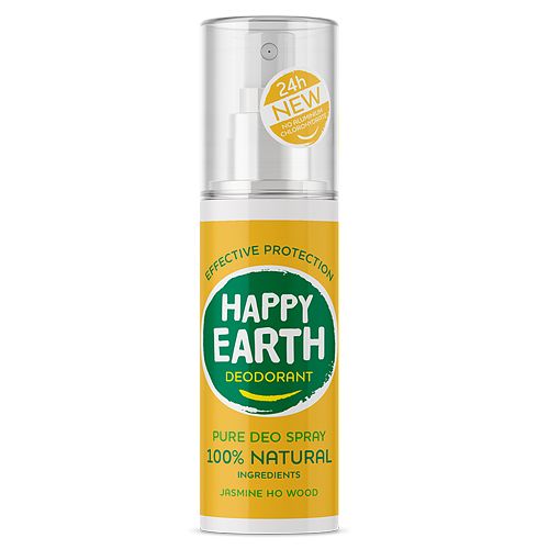 Foto van Happy earth 100% natuurlijke deo spray jasmine ho wood