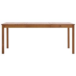 Foto van The living store eettafel grenenhout - tafel 180x90x73cm - honingbruin