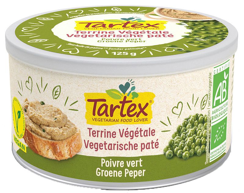 Foto van Tartex vegetarische paté groene peper