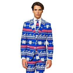 Foto van Opposuits verkleedpak the rudolph heren polyester blauw