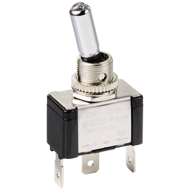 Foto van Tru components tc-11193848 tuimelschakelaar 12 v/dc 20 a 1x uit/aan continu 1 stuk(s)