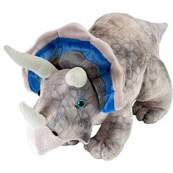 Foto van Wild republic dinosauria knuffel triceratops 25 cm pluche grijs