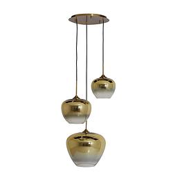 Foto van Light & living - hanglamp mayson - 40x40x160 - goud