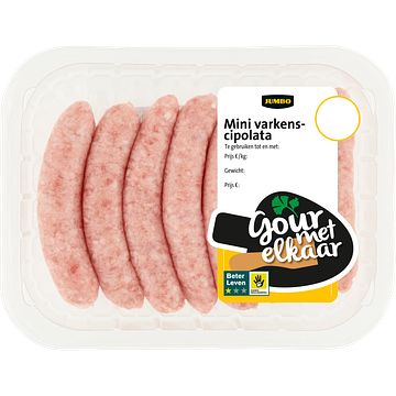 Foto van Jumbo mini varkenschipolata 200g