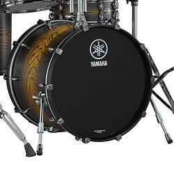 Foto van Yamaha jlhb1814ues live custom hybrid oak earth sunburst 18 x 14 bass drum