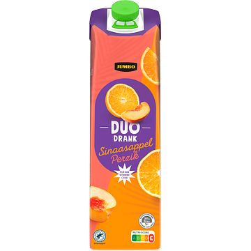 Foto van Jumbo duo drank sinaasappel perzik 1l