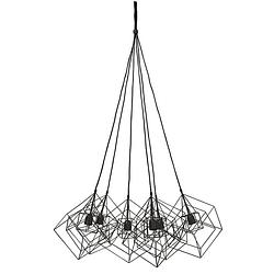 Foto van Light & living - hanglamp kubinka - 25x25x26 - zwart