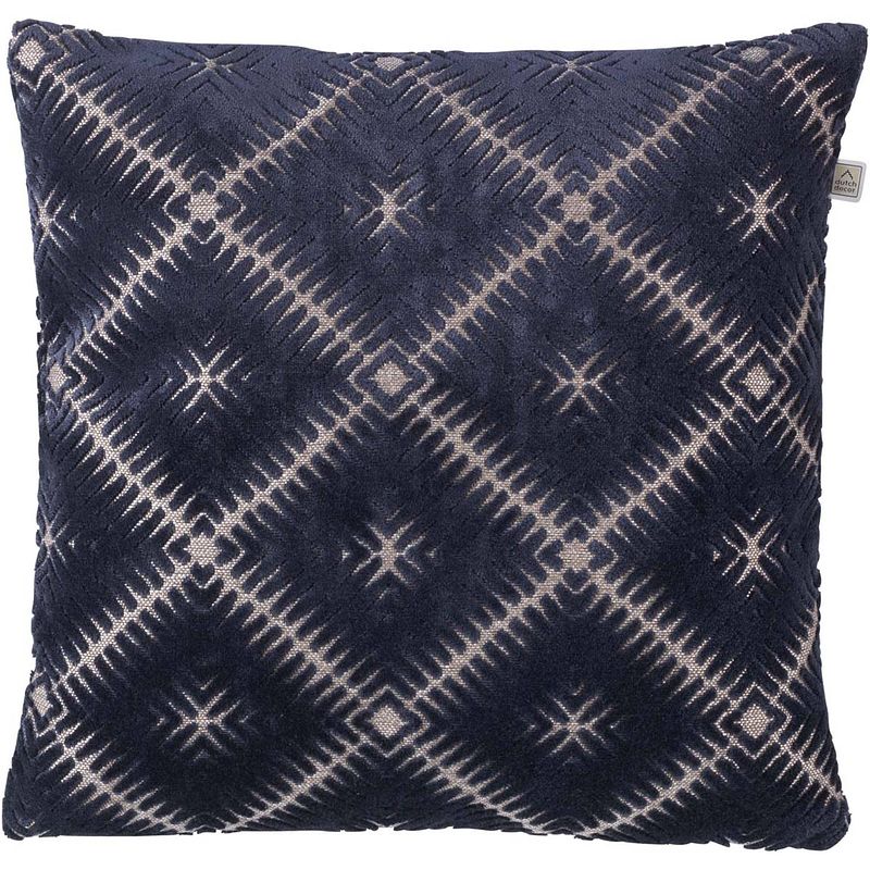 Foto van Dutch decor aswan - kussenhoes donkerblauw 45x45 cm - blauw