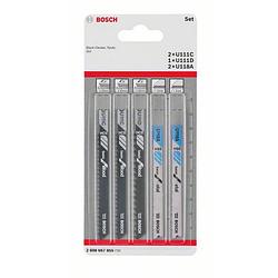 Foto van Bosch accessories 2608667855 decoupeerzaagblad-set basic for wood and metal, 5-delig, universele schacht 5 stuk(s)