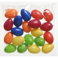 Foto van 40x gekleurde plastic/kunststof eieren/paaseieren 6 cm - feestdecoratievoorwerp