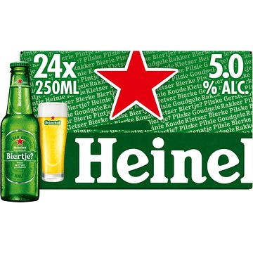 Foto van Heineken premium pilsener bier draaidop fles 24 x 25cl bij jumbo