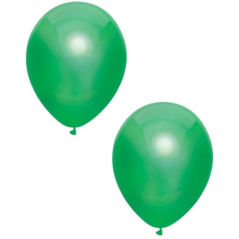 Foto van 10x donkergroene metallic ballonnen 30 cm - ballonnen