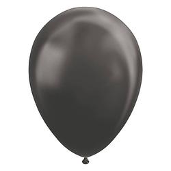 Foto van Globos ballonnen metallic zwart 30cm, 10st.